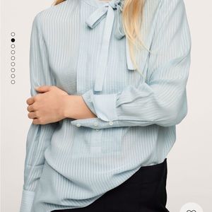 Mango Tie Blouse